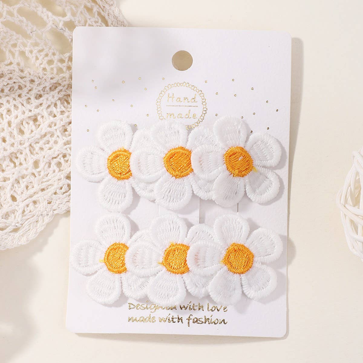 BABY FABRIC BOW BB CLIP SET GENTLE ON HAIR_CWAHA6713