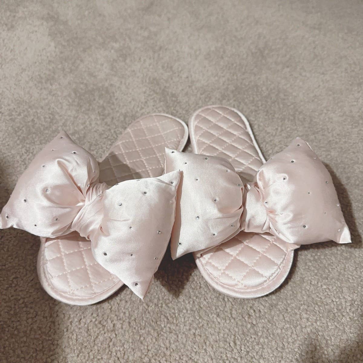 NEW STYLE BIG BOW SATIN HOME SLIPPERS FOR WOMEN_CWMM2963