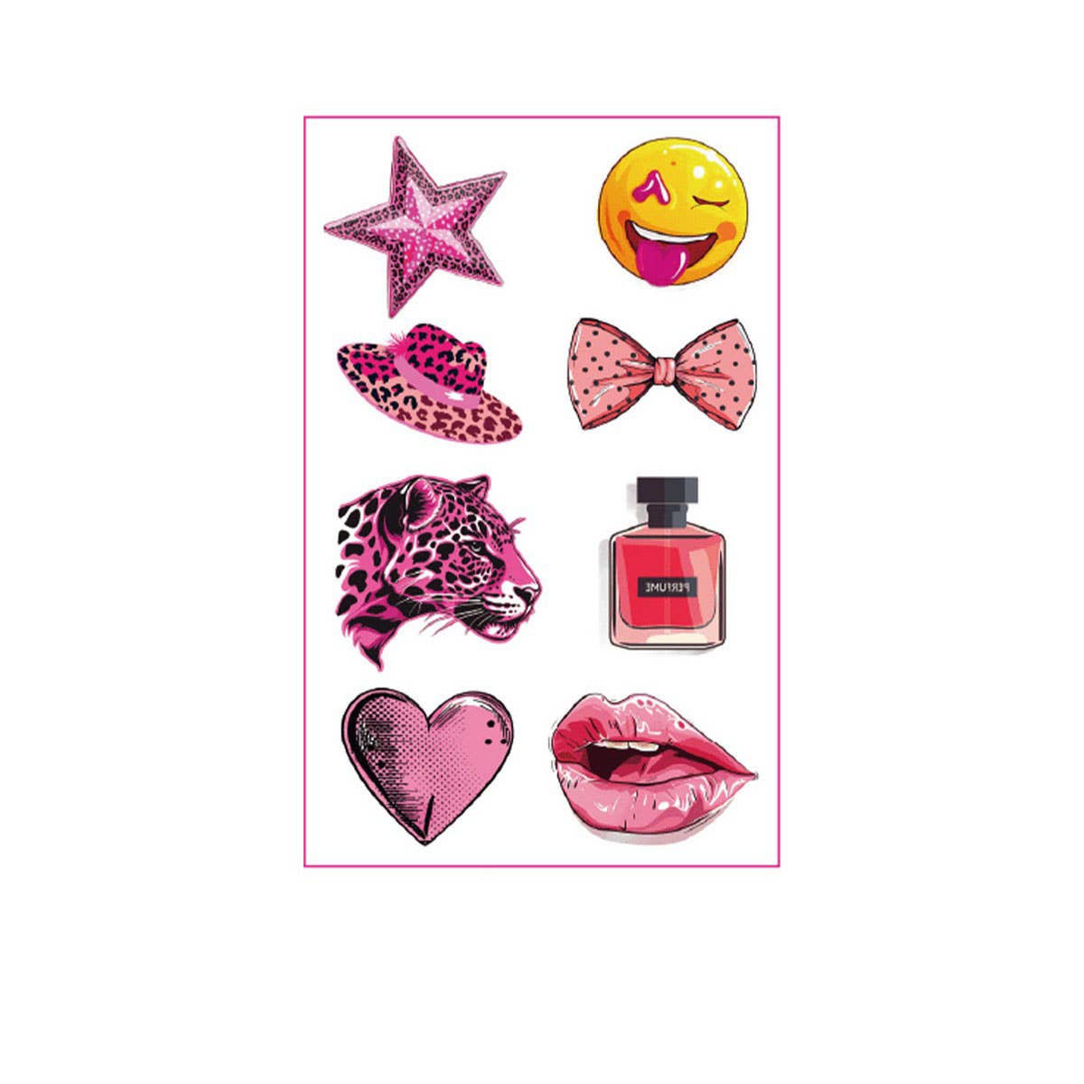 PINK COWGIRL TATTOOS CUTE BACHELORETTE STICKERS_CWMM8385