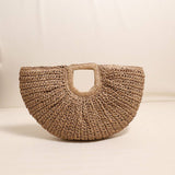 SQUARE HANDLE SEMI CIRCLE PORTABLE STRAW BAG_CWAB1869