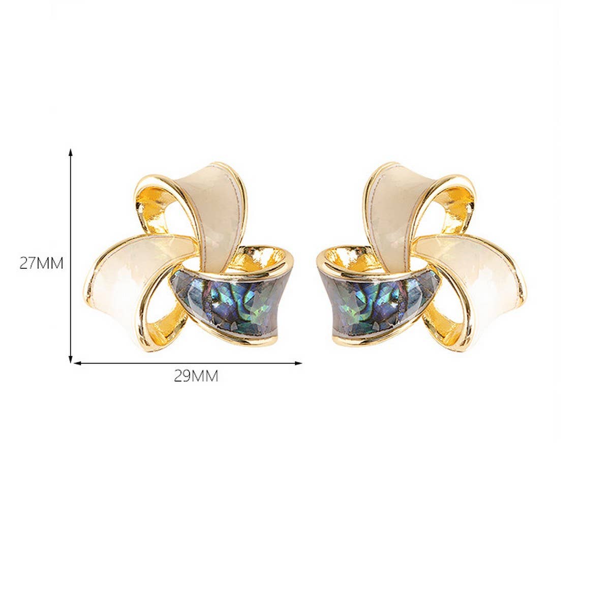 OIL DRIP ENAMEL MOSQUITO COIL EARRINGS_CWMM4283