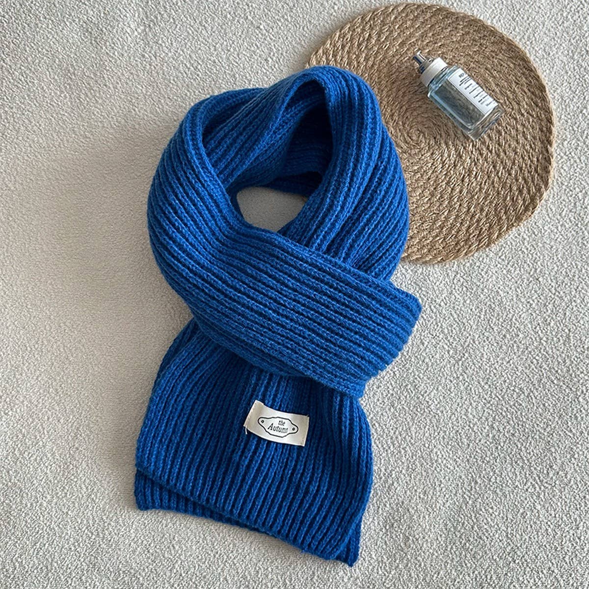 SOLID COLOR KNIT SCARF UNISEX WINTER ESSENTIAL_CWASC2280