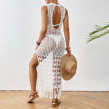 LONG FLORAL HOLLOW BEACH SWIMSUIT COVER UP_CWMW0647