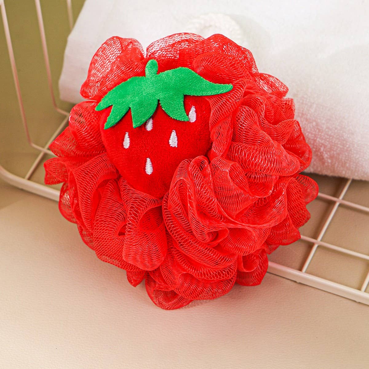BATH POUF CUTE FRUIT BATH BALL FOAMING TENNIS BALL_CWMM3355