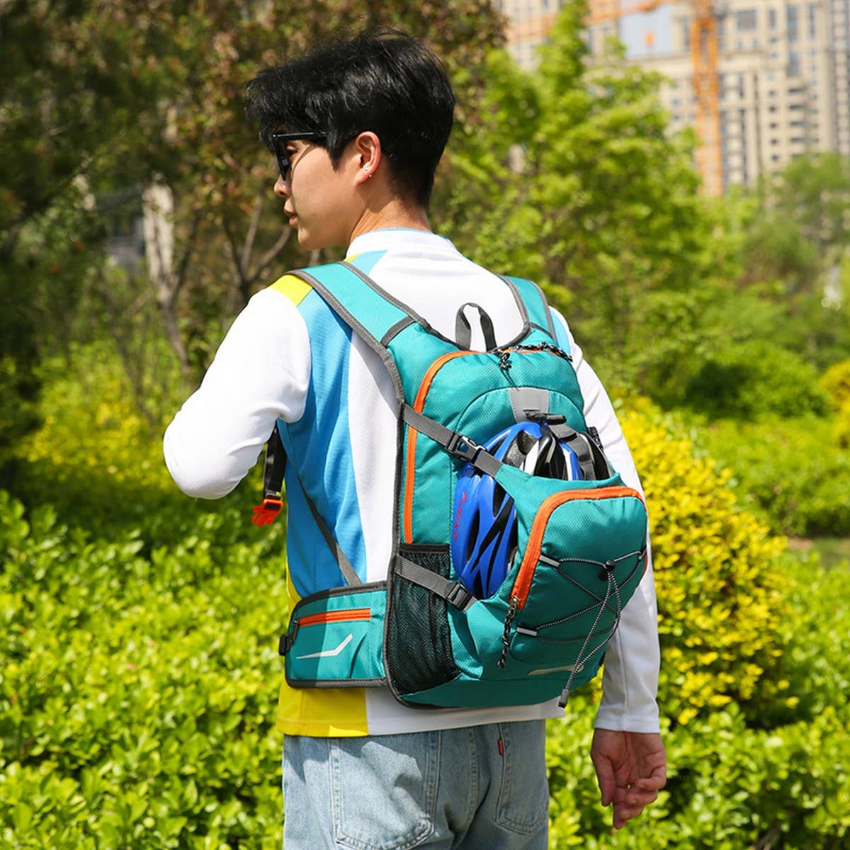 LIGHTWEIGHT NYLON HIKING CYCLING BACKPACK_CWAB5419