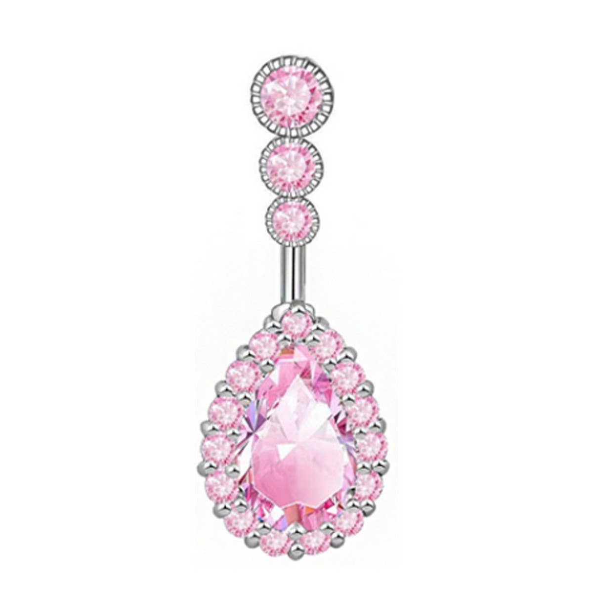 HOT SELLING TEARDROP CZ BELLY BUTTON PIERCING_CWMM9248
