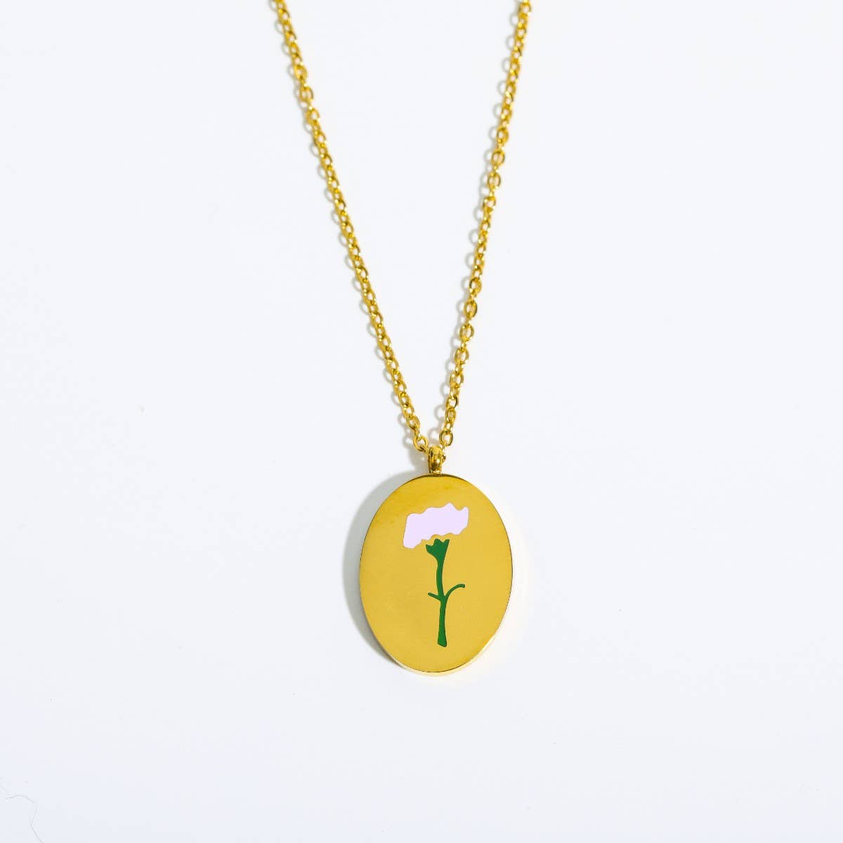 Vintage December Flower Clavicle Necklace_Cwmm3785