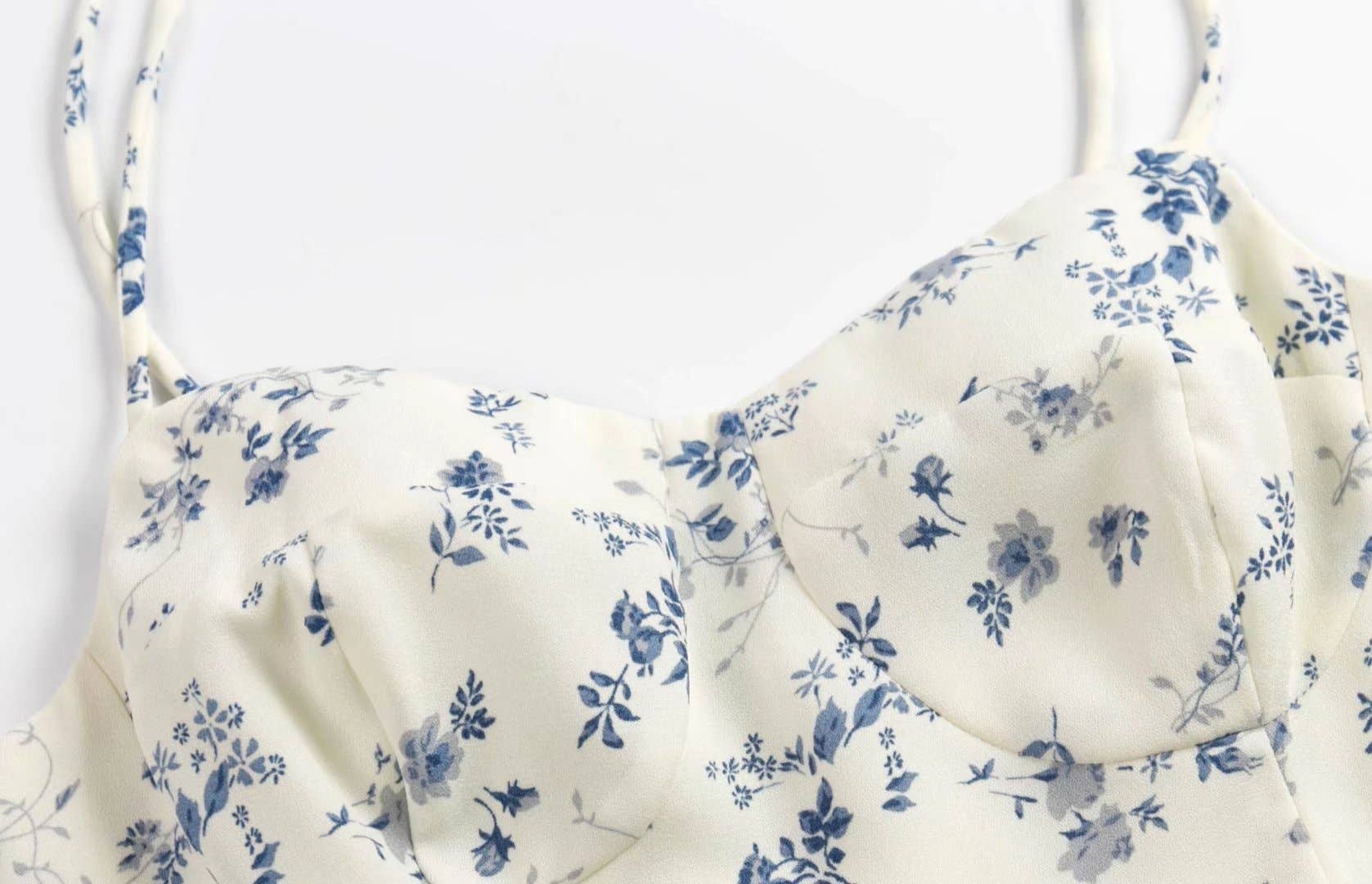 V-Neck, Cinched Waist, Halter Strap  Short Dress