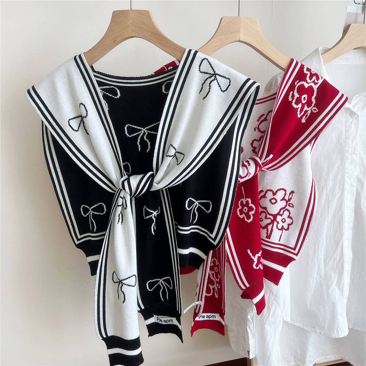 FLORAL KNIT SHAWL LIGHT CARDIGAN SCARF FOR WOMEN_CWASC0847