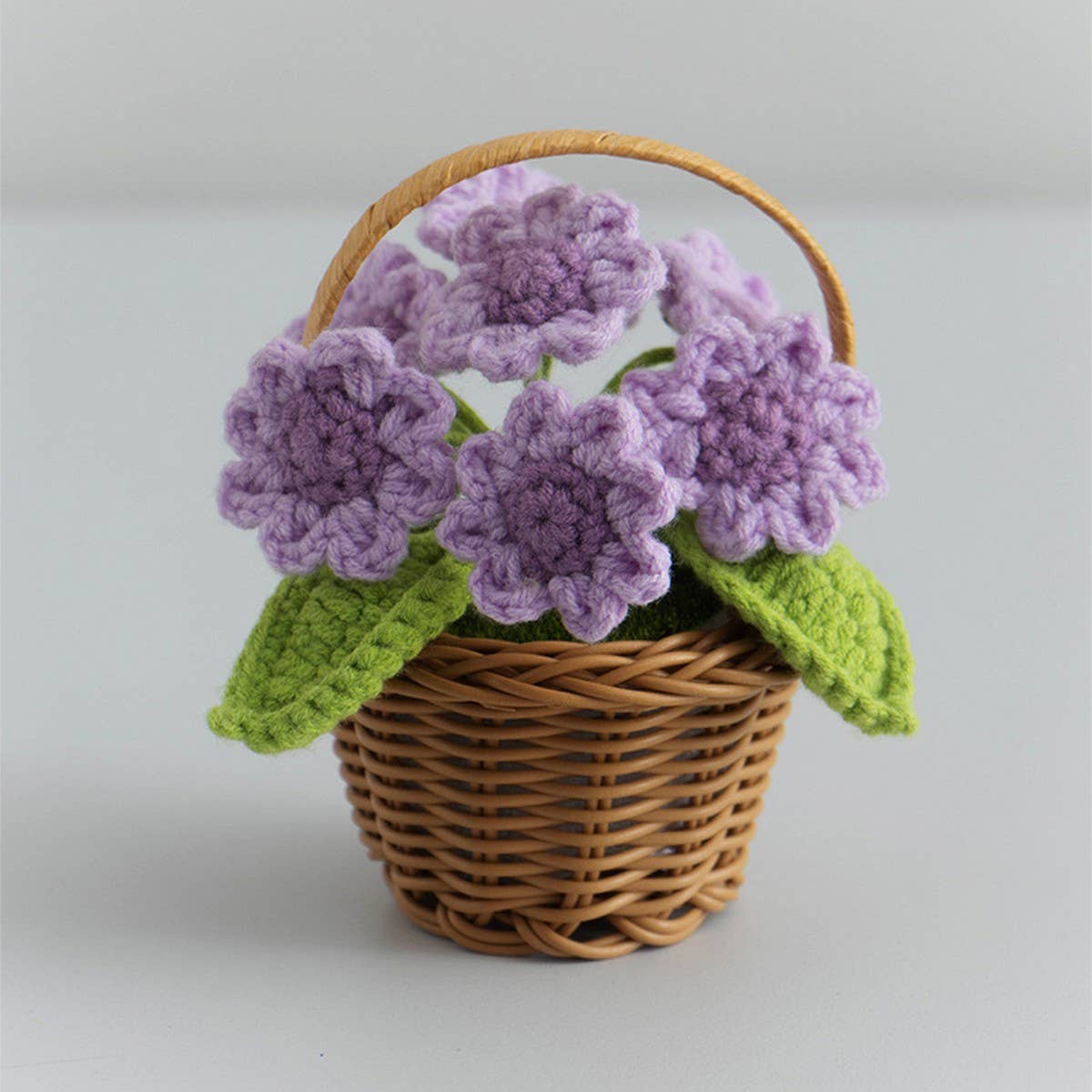 Cwmm9288_Handmade Crocheted Puff Flower Pot