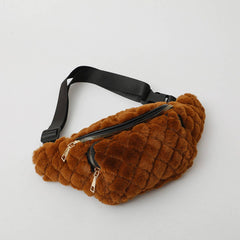 PLUSH CHEST BAG WOMEN SMALL SHOULDER CROSSBODY_CUAB00604