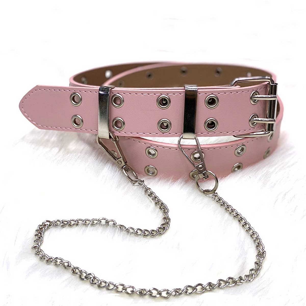 Cwabe0870_Fashionable Punk Belt With Chain