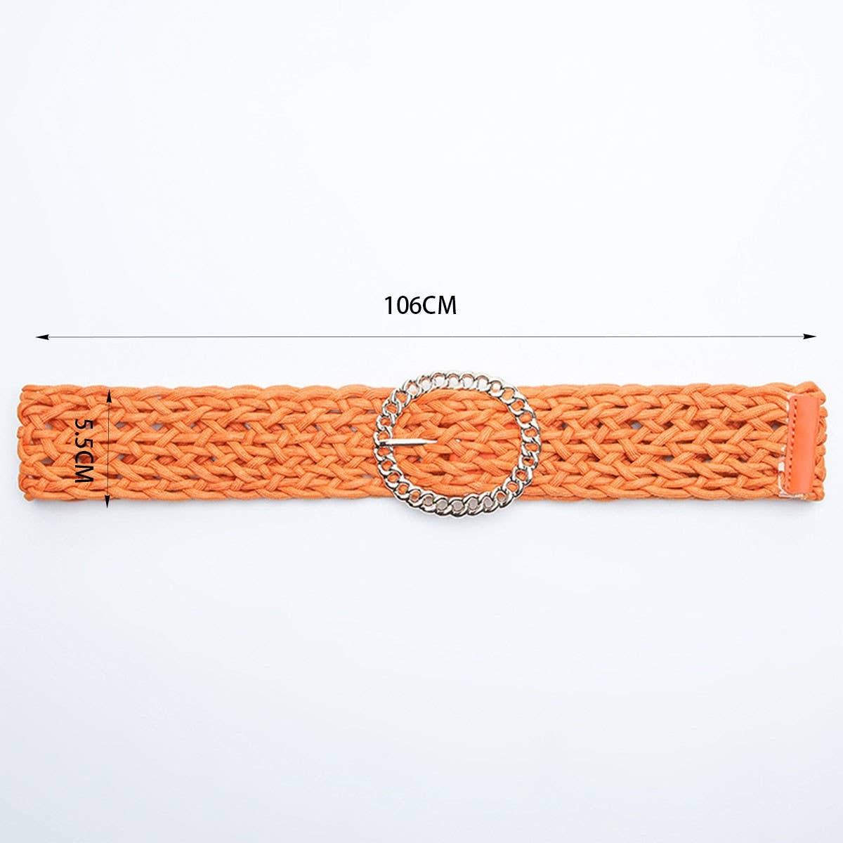 Womens Obi Braided With Large Round Buckle