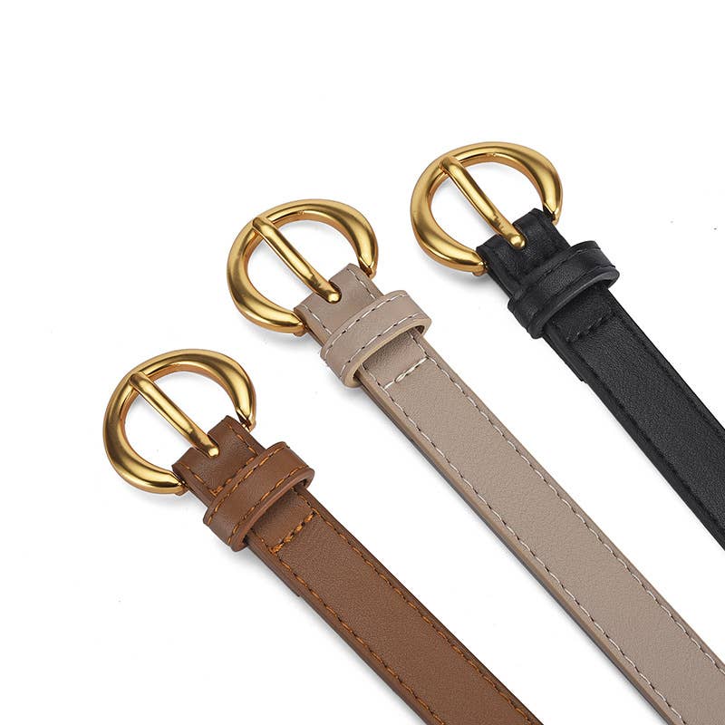 Alloy Buckle Belt Everything Simple Fashion Trend Belt_Cwabe0788