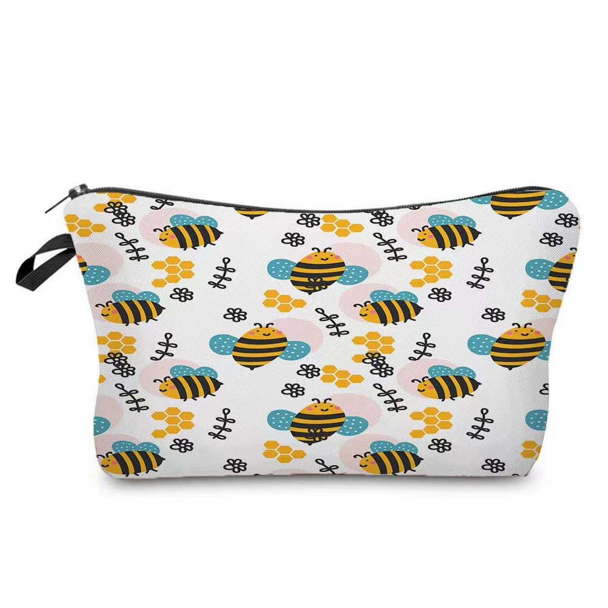 CUTE HARD WORKING BEE PRINTED COSMETIC BAG_CWAB2269