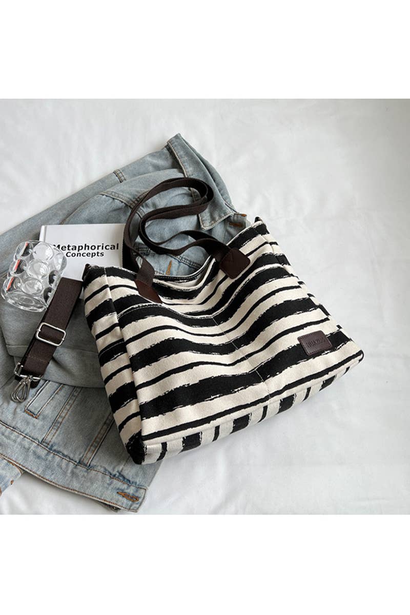 STRIPE SQUARE SHOPPERS BAG_CWAB0513