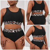 SOLID COLOR PLUS SIZE ONE PIECE BIKINI SWIMSUIT_CWMW0206
