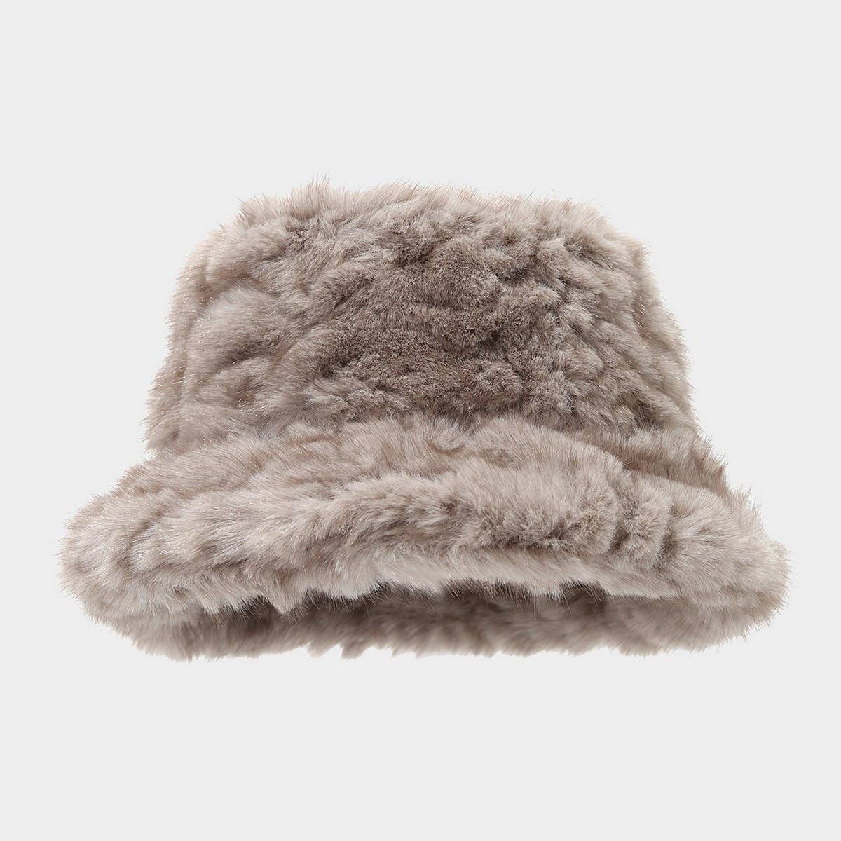 Faux Mink Plush Bucket Hat Winter Warm Trendy_Cwah04780