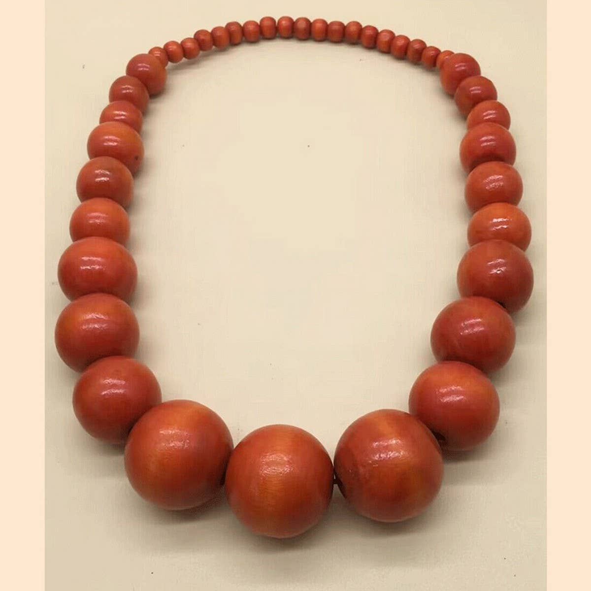 BOHEMIAN COLORFUL ROUND WOODEN BEADS NECKLACE_CWMM4866