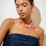 CANDY HEART RESIN NECKLACE CUTE COLORFUL CHIC_CWMM6958