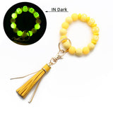 GLOW IN THE DARK WRISTBAND WITH TASSEL KEYCHAIN_CWMM6870