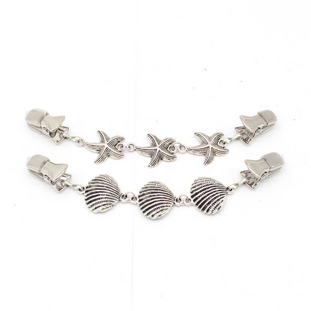 NEW FASHION BEACH STARFISH SHELL SHAWL CLIP_CWMM2211