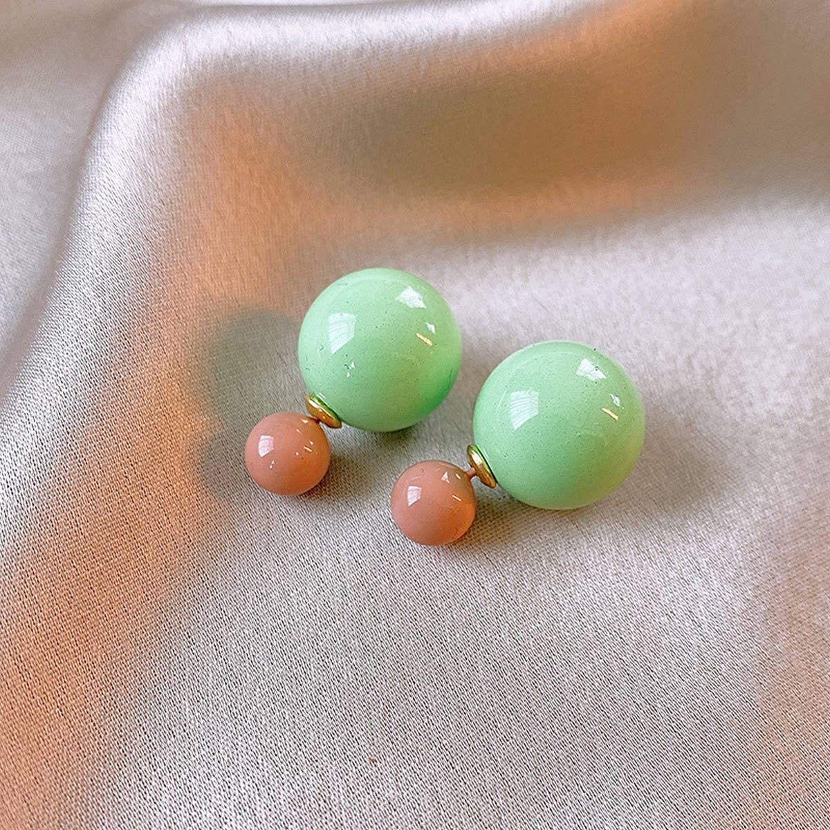 SWEET CANDY COLORED BALL NICHE EARRINGS_CWAJE2475