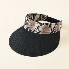 STRAW PYTHON PATTERN COLORBLOCK VISOR_CWAH1431