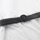 Cwabe0565_Simple Round Buckle Braided Belt
