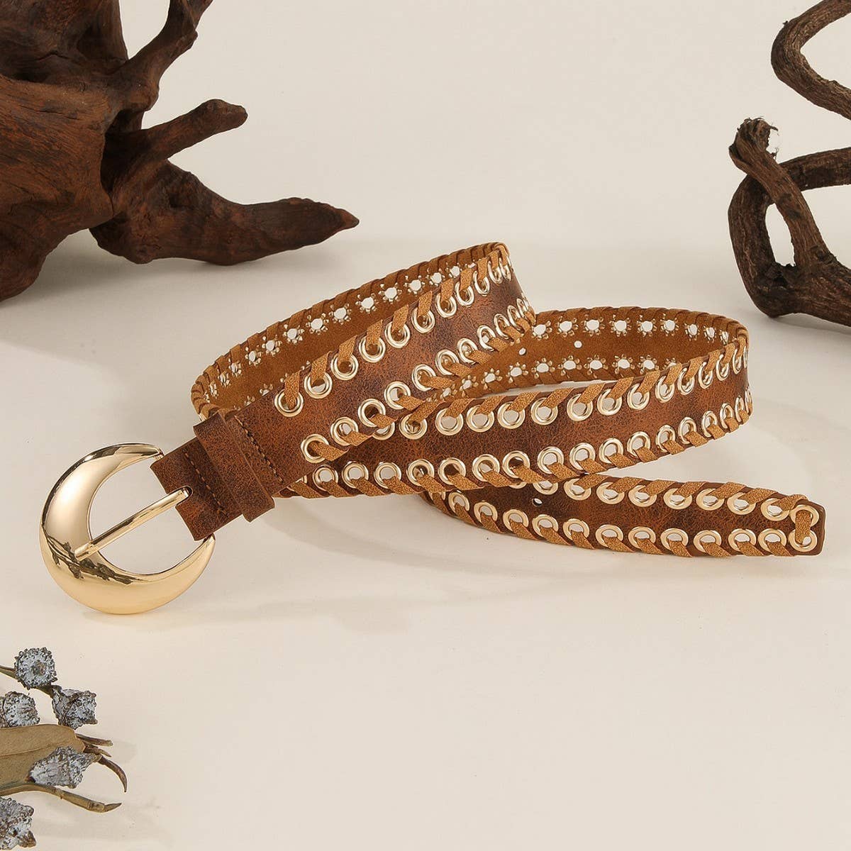 Vintage Handmade Drawstring Punk Street Style Belt_Cwmm3928