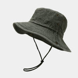FOLDABLE UV PROTECTION FISHING HAT DENIM STYLE_CWAH3833
