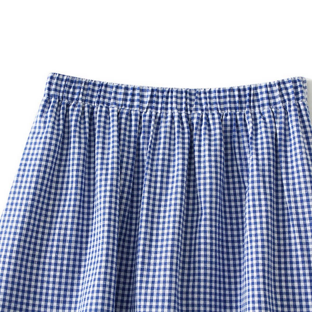 HOLLOW HOOK STITCHING PLAID SKIRT CAKE LONG SKIRT_CWBMS0315