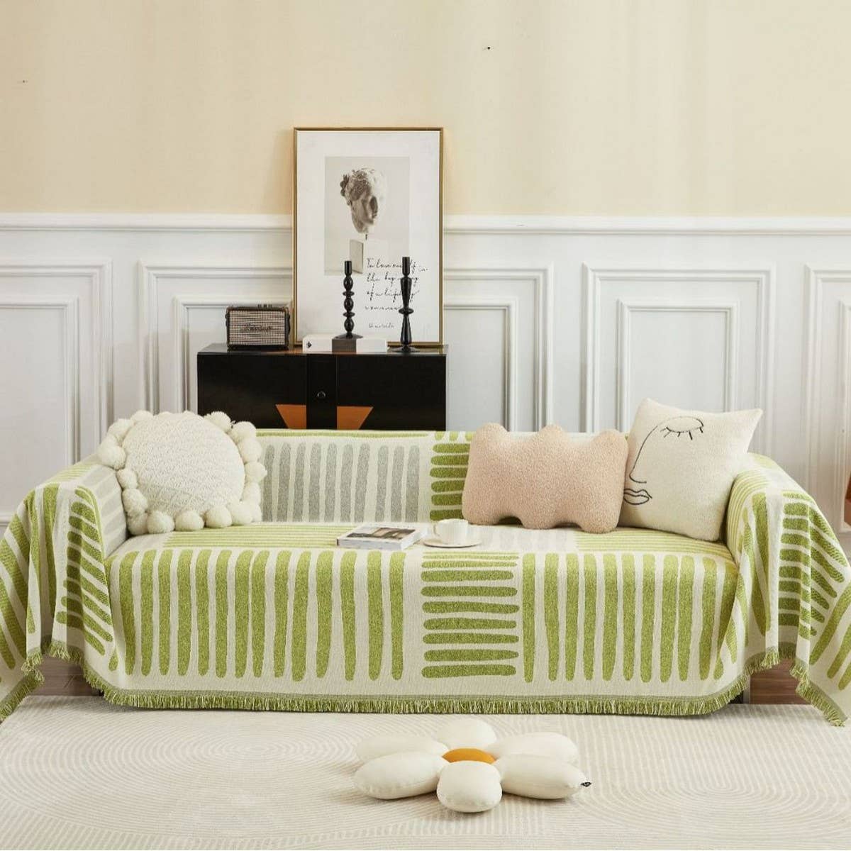 MODERN GEOMETRIC MULTIFUNCTIONAL SAND SOFA THROW_CWMM1659