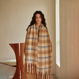 DESIGNER SOFT PLAID FAUX CASHMERE SCARF FOR WINTER_CWASC2326