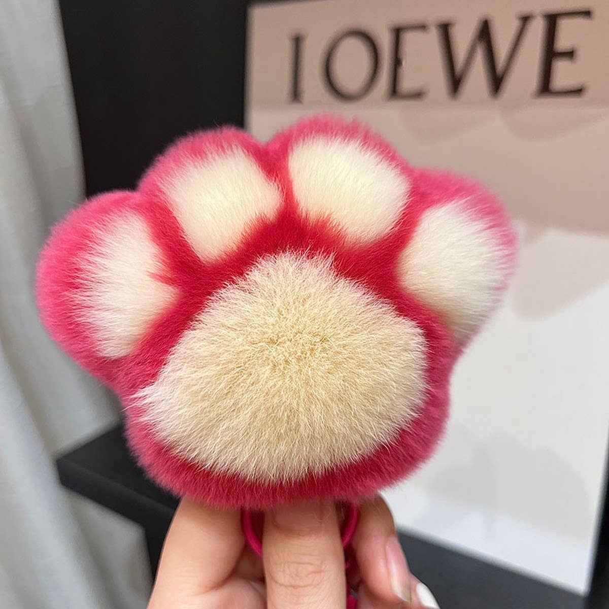 STRAWBERRY BEAR PAW BACKPACK PENDANT KEYCHAIN_CWMM2520