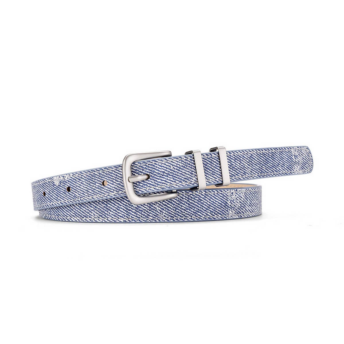 SIMPLE NEW MULTI COLOR SILVER BUCKLE BELT_CWABE0586