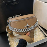 BELT BAG CROSSBODY BAG SUMMER WITH CHUNKY CHAIN_CWAB2067