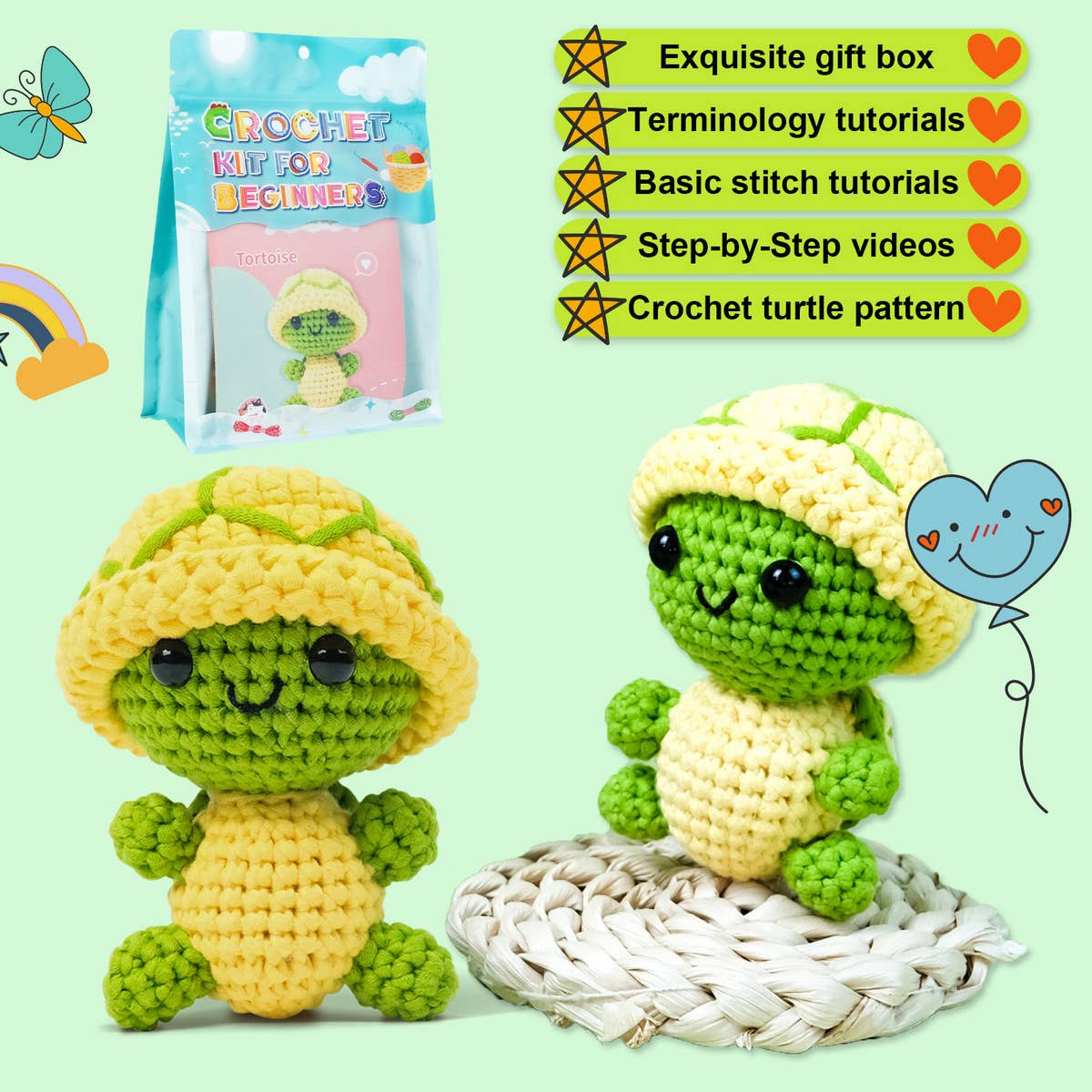 Turtle Handmade Diy Woven Plush Material Package_Cwmm1875