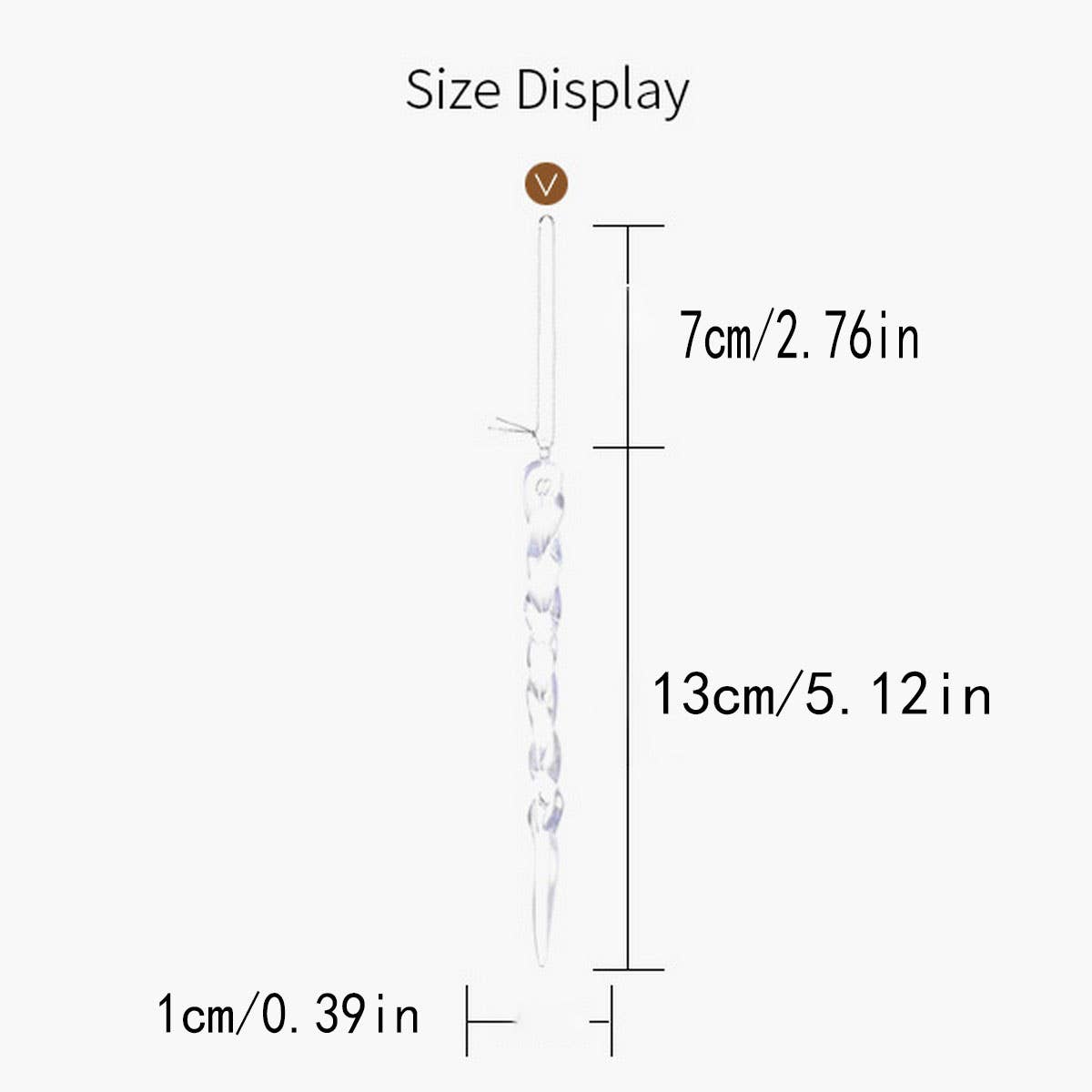 Cwmm10167_Christmas Tree Clear Icicle Hanging Ornament