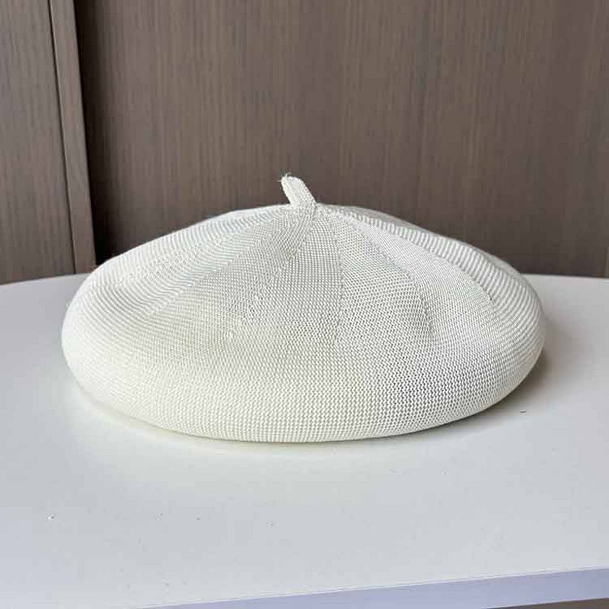 KNITTED ICE SILK BREATHABLE SOLID COLOR BERET_CWAB2901