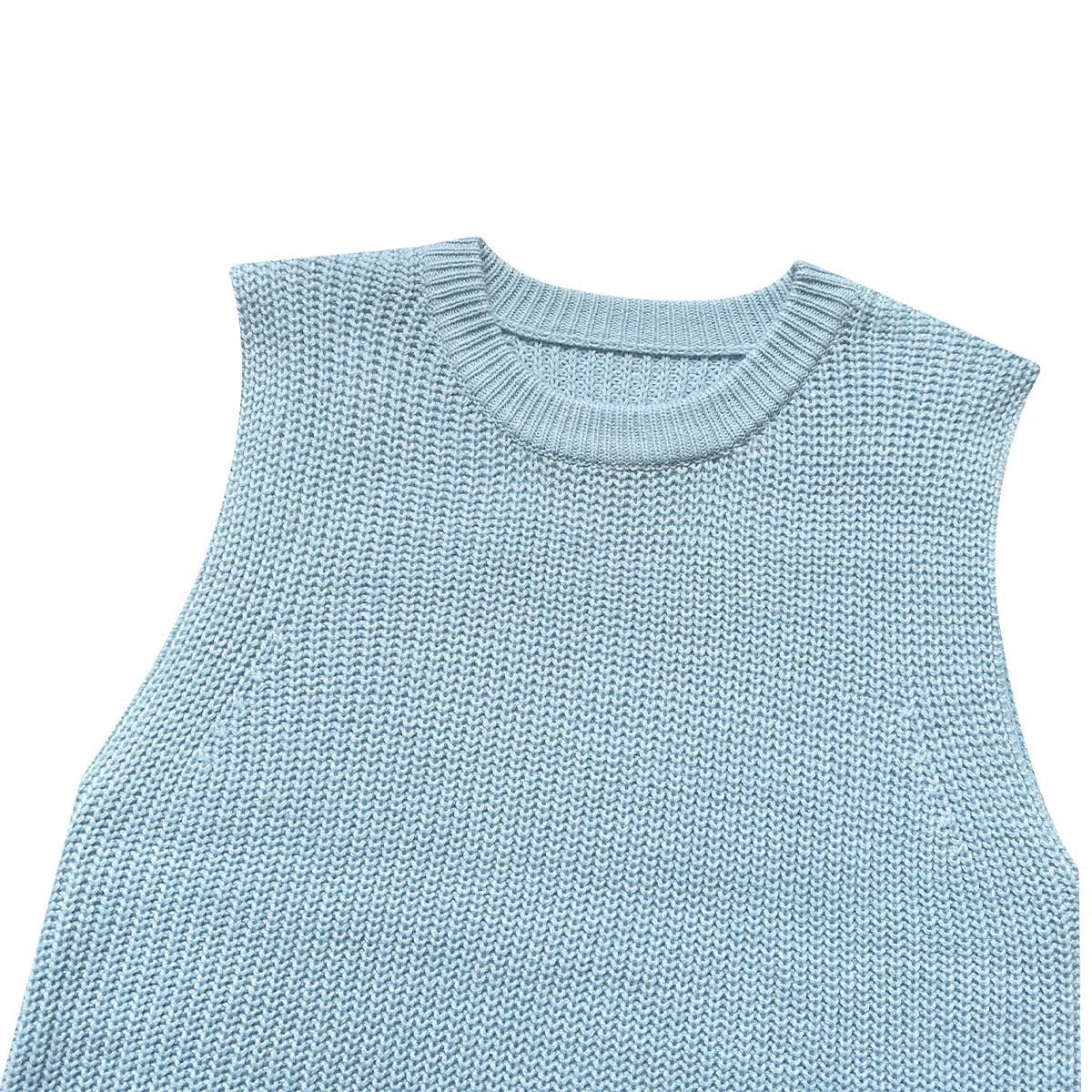 Solid Knitted Skirt Split Dress