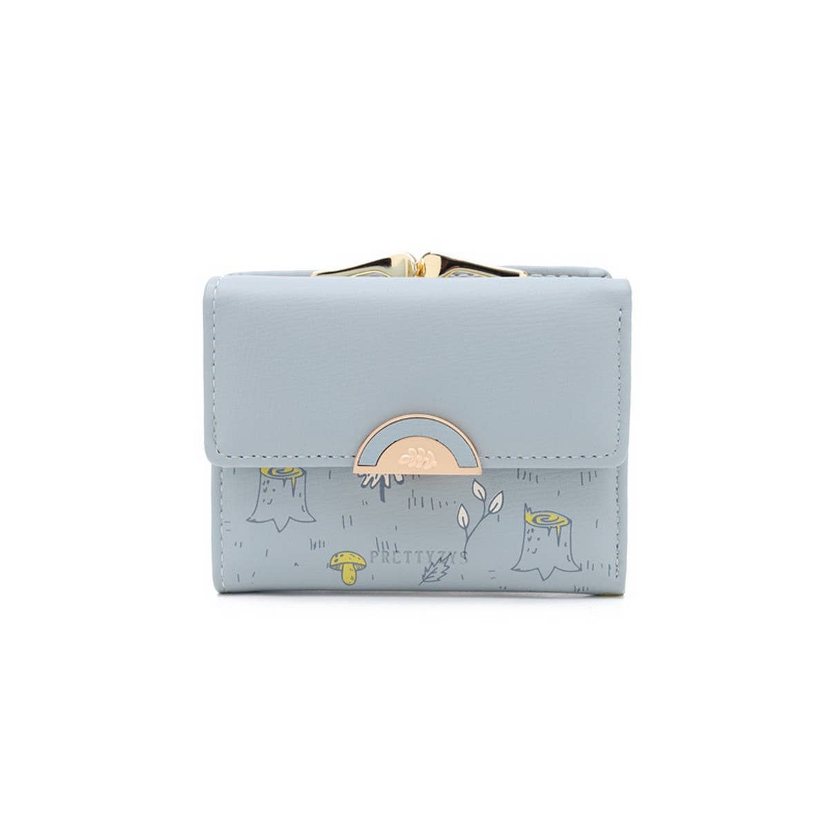 Spring Print 3-Fold Coin Clip Mini Wallet_Cwab06262