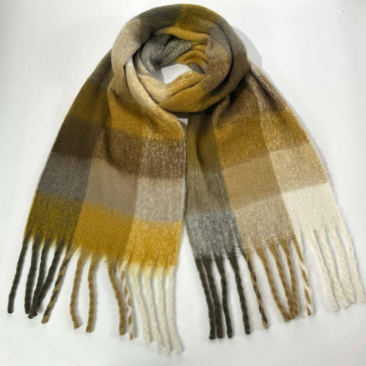 Cwasc1578_Winter Plaid Thickened Warm Scarf Shawl