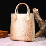 RETRO LARGE CAPACITY CROCODILE SHOULDER BAG_CWAB0925