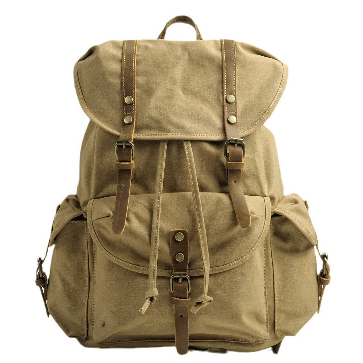 Vintage Canvas Large Capacity Backpack_Cwab5528