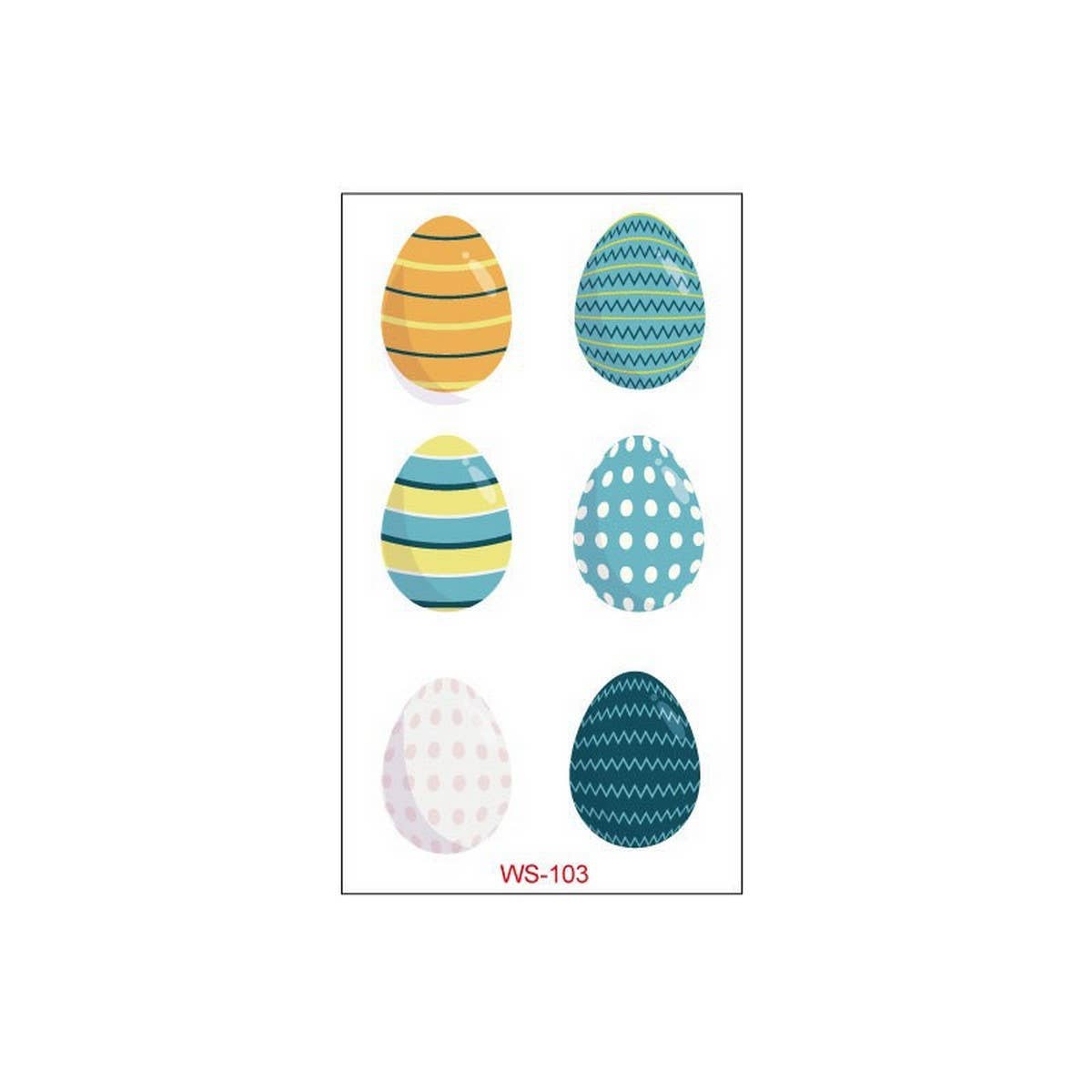 EASTER EGG BUNNY TATTOOS KIDS WATERPROOF SET_CWMM8376