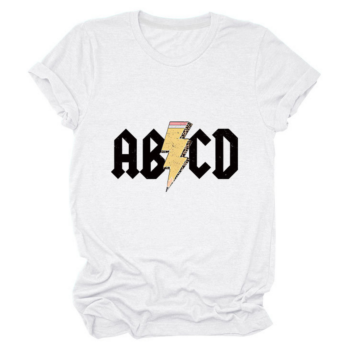 SUMMER NEW ARRIVAL PLUS SIZE TEE WITH LIGHTNING_CWTTS1476