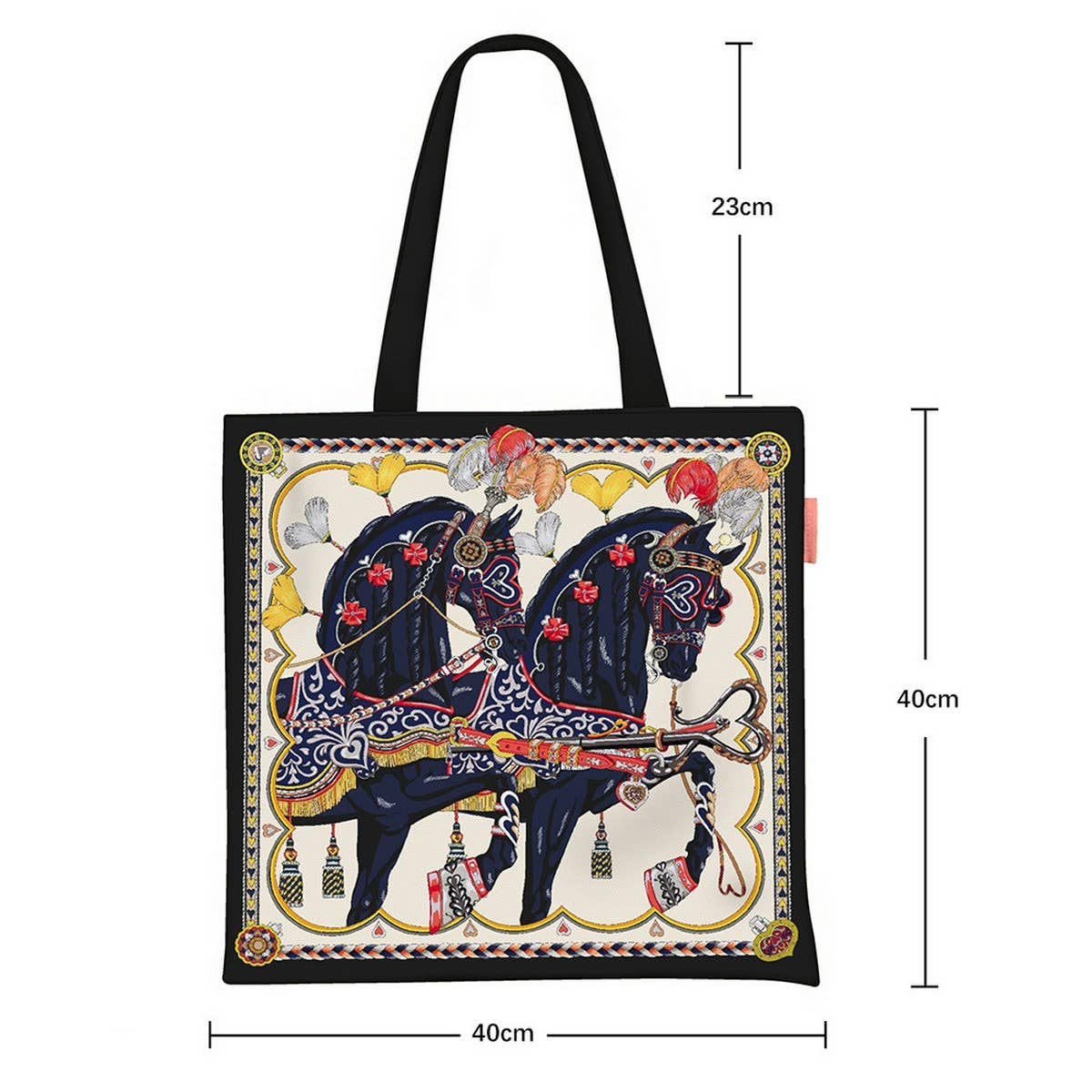 HEART SADDLE CANVAS TOTE BAG FOR WOMEN_CWAB5129