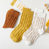 Women Simple Thin And Comfortable Twist Socks_Cwms0467