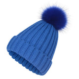 Fluffy Ball Simple Basic Knit Beanie_Cwah331